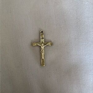 Gold Tone Crucifix Pendant